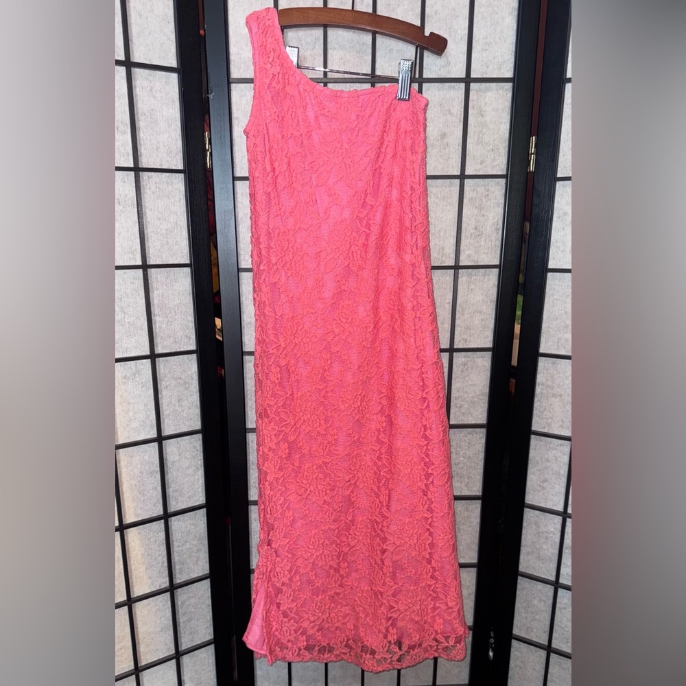 Elegant Pink Lace Kids Casual Dress